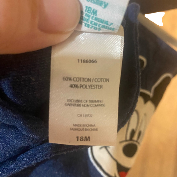 Disney Baby Mickey Mouse Shortalls Blue 18M🎈unisex - Picture 3 of 5